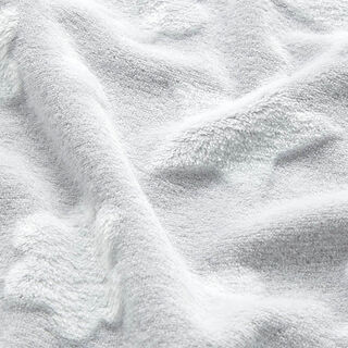 Cosy Fleece Stars and Flowers – light grey, 