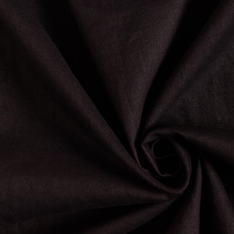 Lightweight linen blend pre-washed – black,  image number 1