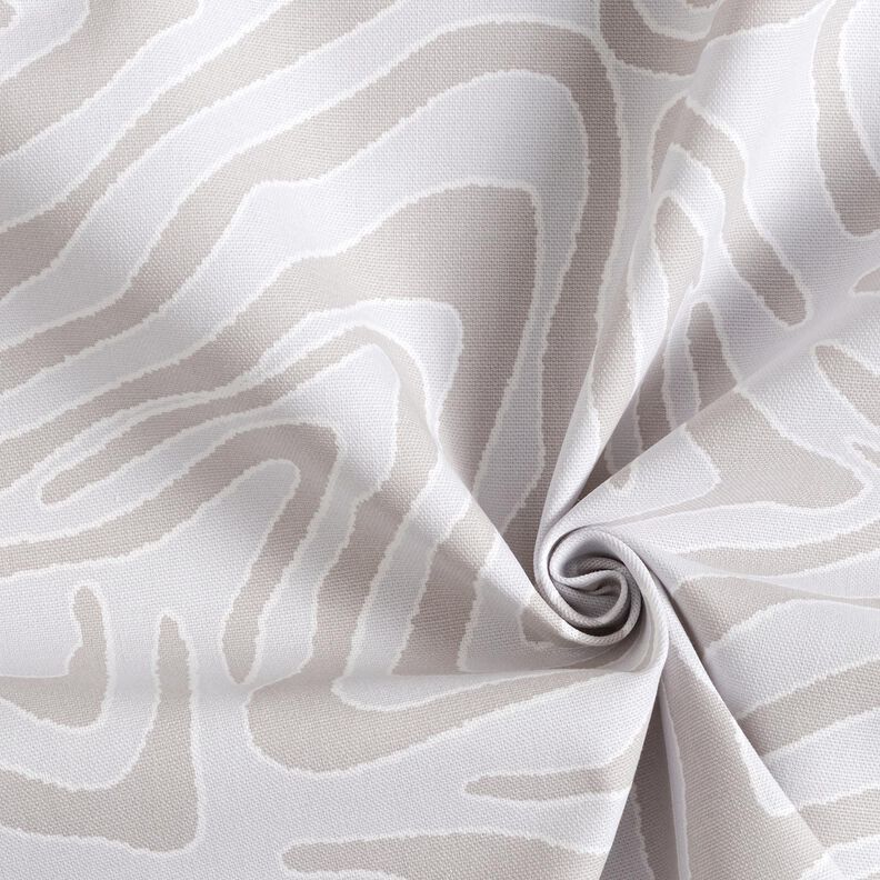 Decor Fabric Half Panama Zebra Print – silver grey/light grey,  image number 3