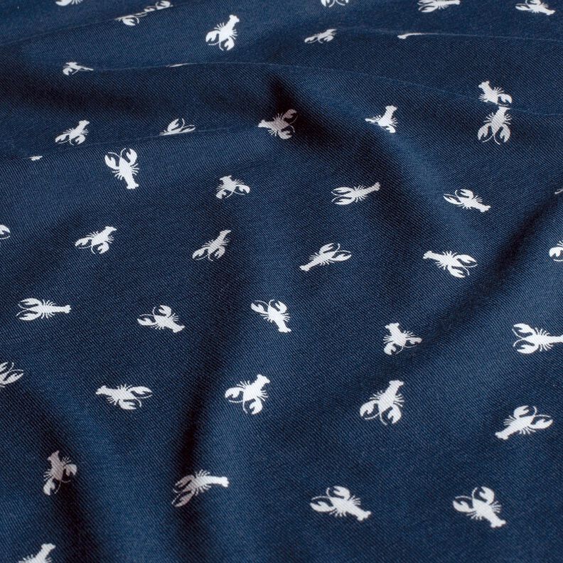 Cotton Jersey king prawns – navy blue,  image number 2