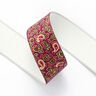 Paisley Elastic [ 3,5 cm ] – raspberry/green,  thumbnail number 2