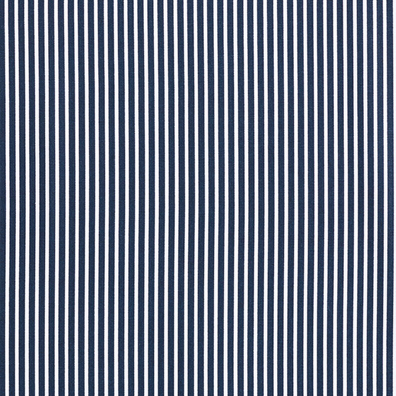 Cotton Poplin Stripes – navy blue/white,  image number 1