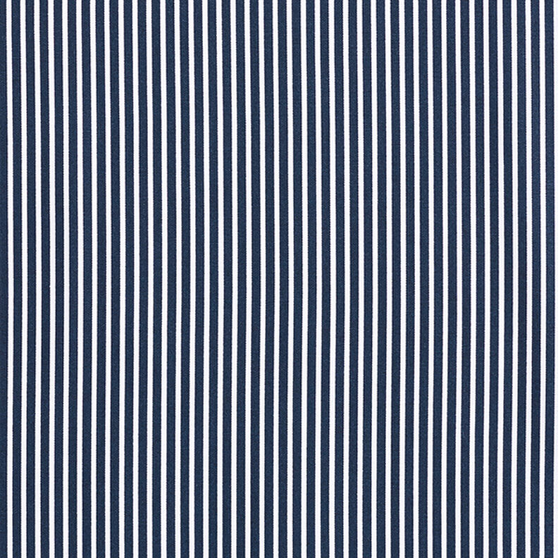 Cotton Poplin Stripes – navy blue/white,  image number 1