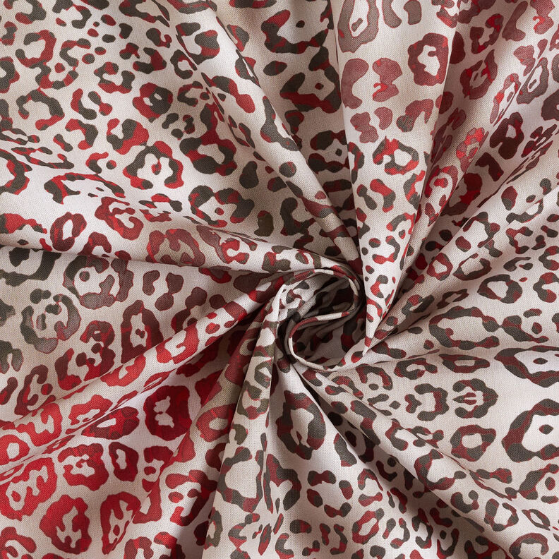GOTS Cotton Poplin Leopard print | TCC x LOOKS by Wolfgang Joop – carmine/light taupe,  image number 5