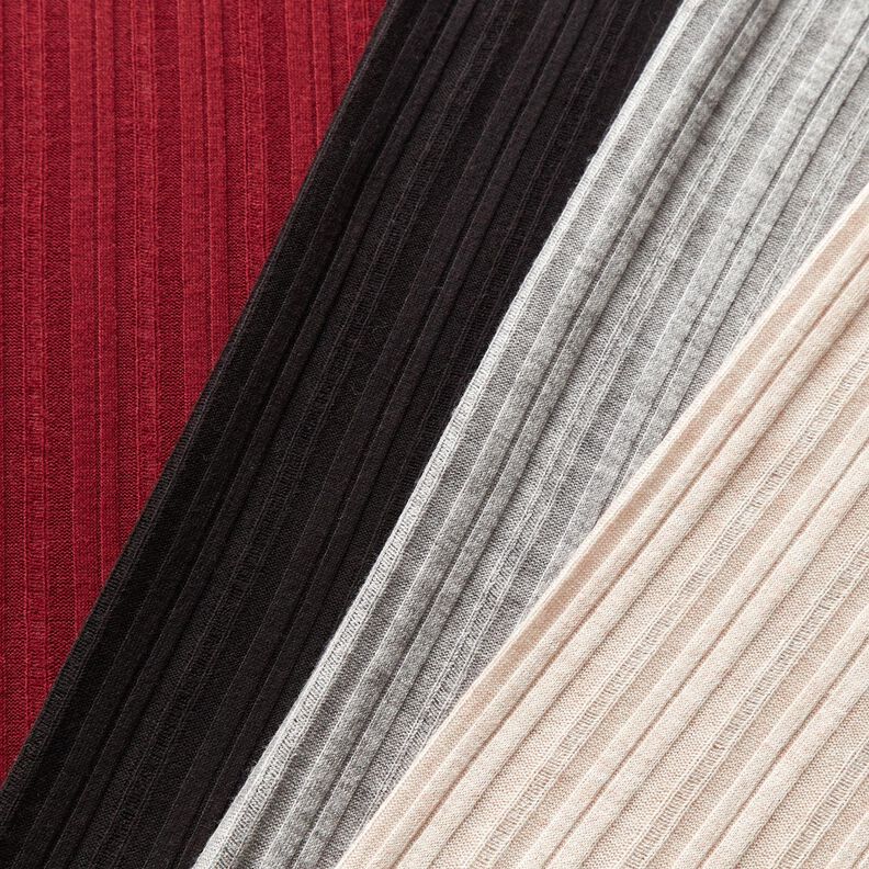 Plain ribbed knit – black,  image number 6