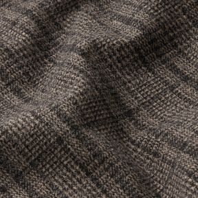 Coating knit stretch Prince of Wales check – light brown/anthracite, 