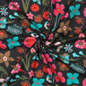 Cotton Poplin Meadow Flower Digital Print | Nerida Hansen – black/turquoise,  thumbnail number 3