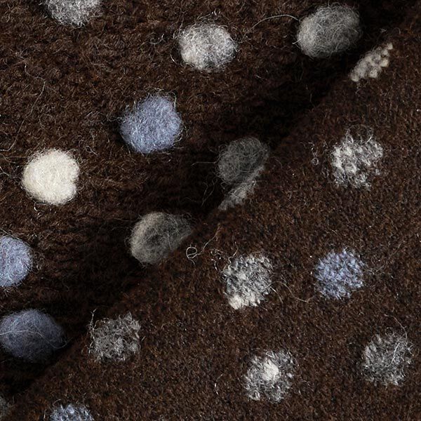 Wool knit colourful flecks – dark brown,  image number 4