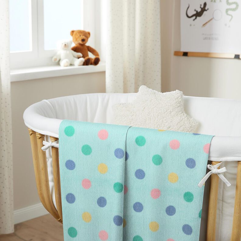 Cosy Fleece colourful dots – mint, image number 6