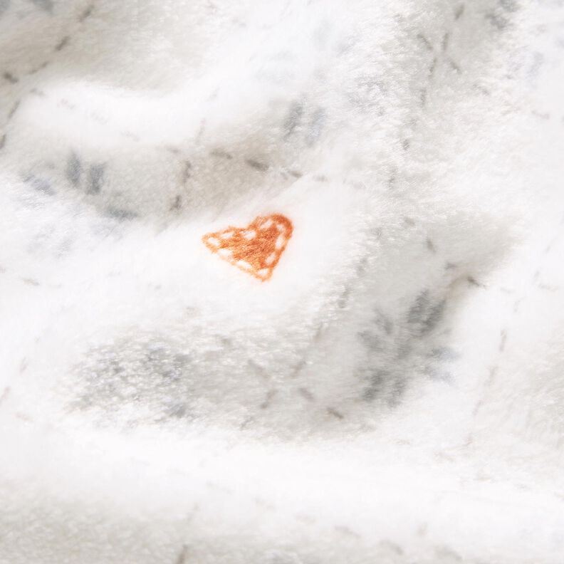 Cosy Fleece Diamonds and hearts – ivory/copper, image number 5