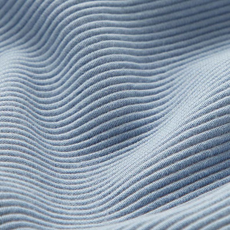 Ottoman ribbed jersey Plain – light blue,  image number 3