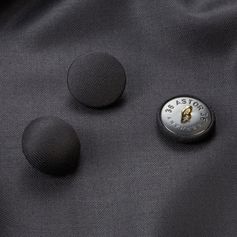 Covered Gloss Semi – Sphere button – black,  image number 4