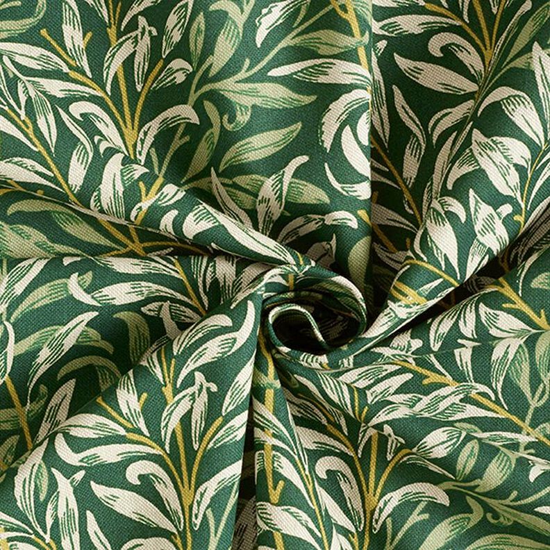 Decor Fabric Half Panama tangled branches – natural/dark green | Remnant 90cm,  image number 3