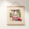 Decor Fabric Tapestry Piece VW Bus – natural/red,  thumbnail number 8