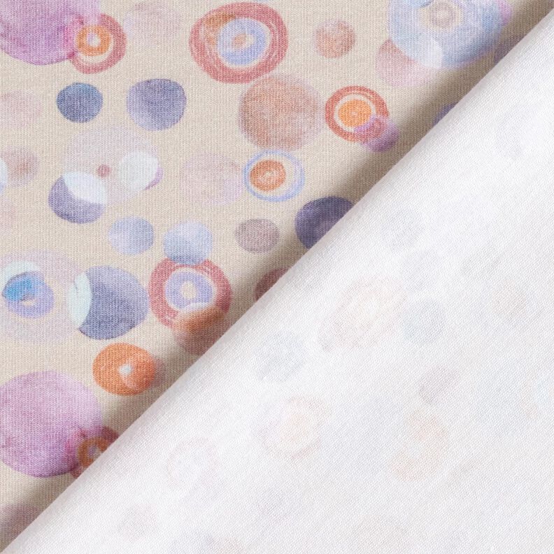 Colourful watercolour circles cotton jersey – anemone,  image number 4