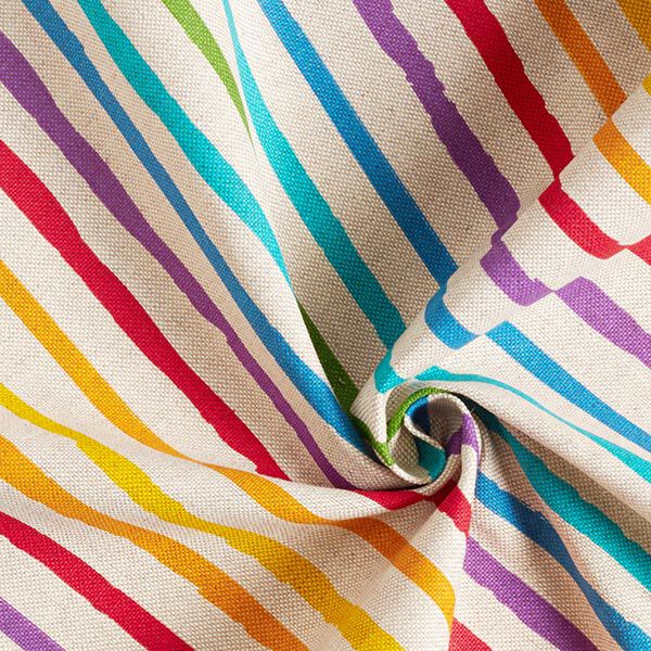 Decor Fabric Half Panama Rainbow Stripes,  image number 3