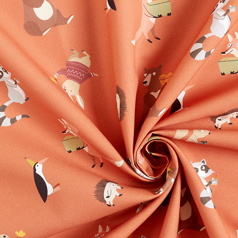 Cotton Poplin Animal Party – copper,  image number 3