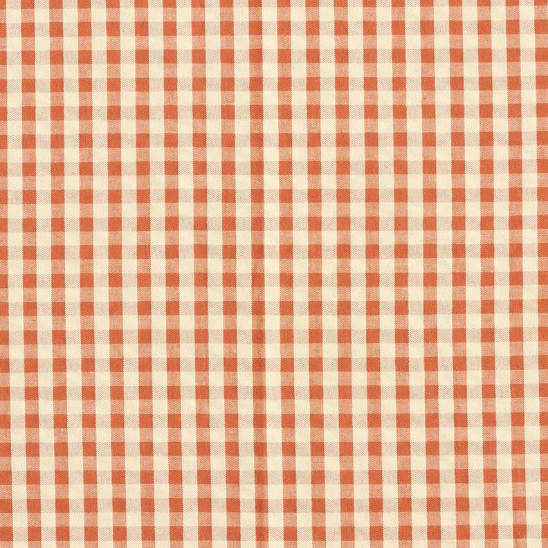 Seersucker Cotton woven check – terracotta/light beige, image number 1