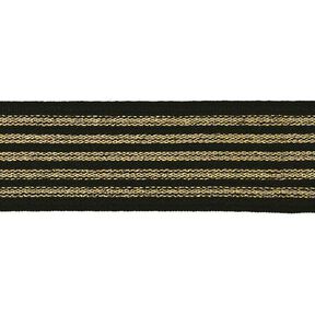 Striped Elastic [ Width: 25 mm ] – black/gold, 
