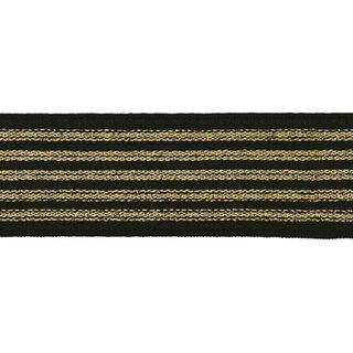 Striped Elastic [ Width: 25 mm ] – black/gold, 