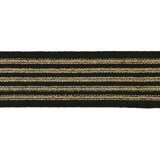 Striped Elastic [ Width: 25 mm ] – black/gold, 