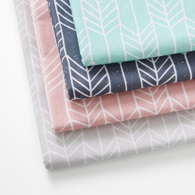 Decor Fabric Half Panama Arrow Pattern – light grey, image number 3