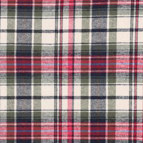 Cotton Flannel checked | Poppy Fabrics – olive/red, 