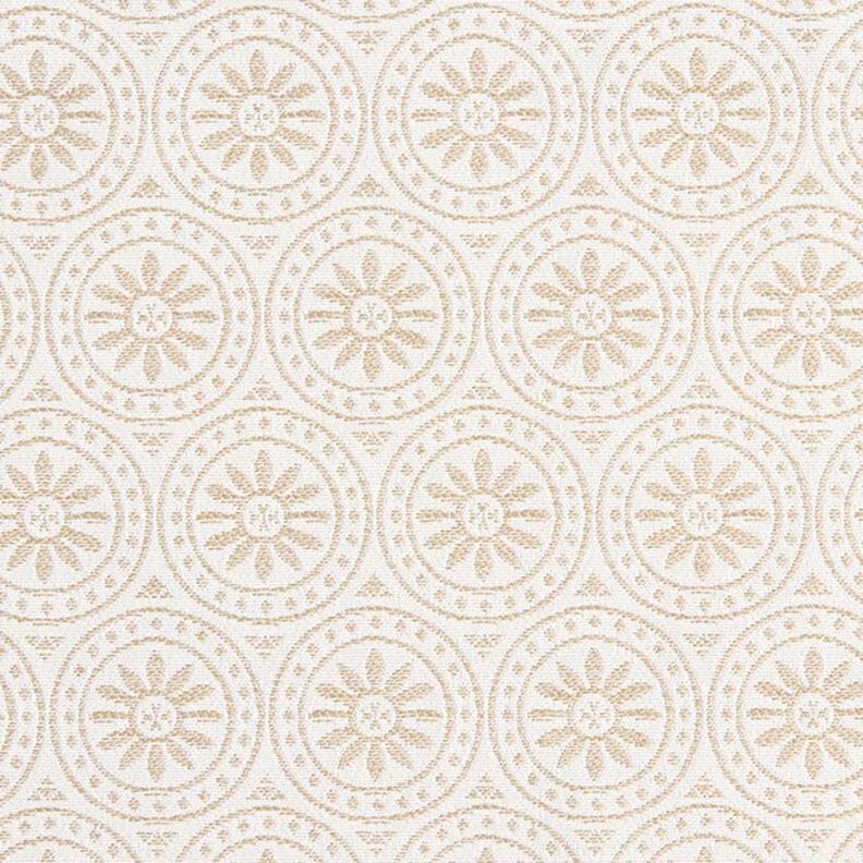 Outdoor fabric Jacquard Circle Ornaments – beige/offwhite,  image number 1