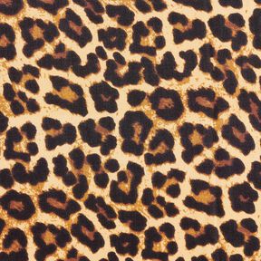 viscose fabric leopard print – beige/black, 