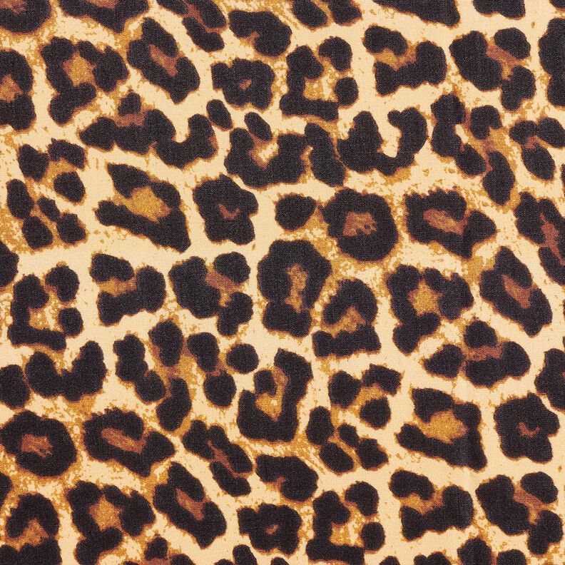 viscose fabric leopard print – beige/black,  image number 1