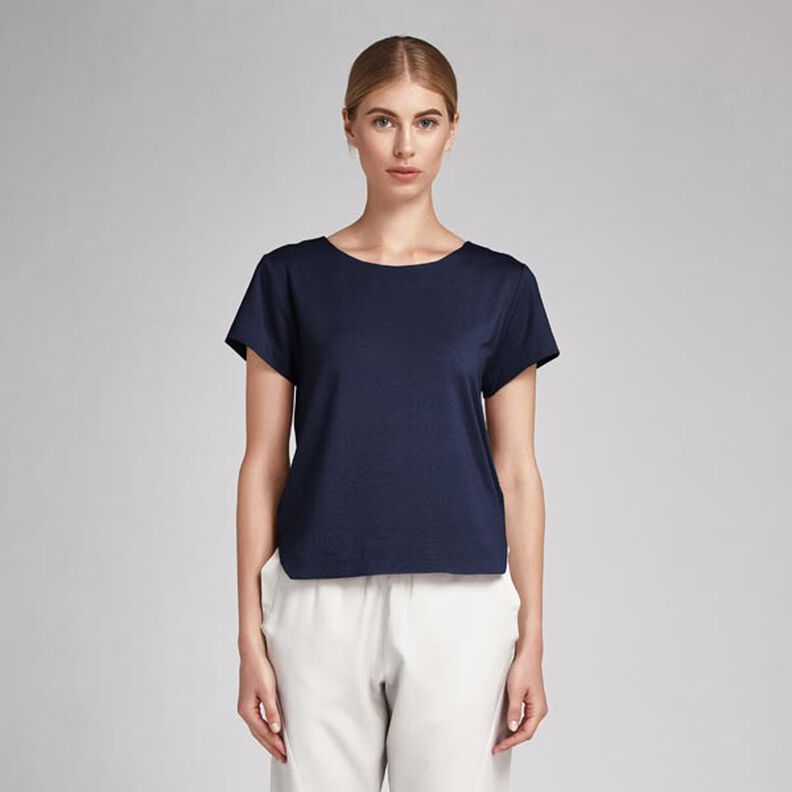Cotton Poplin Plain – navy blue,  image number 6