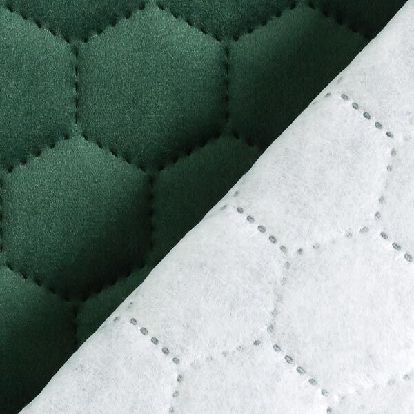 Upholstery Fabric Velvet Honeycomb Quilt – dark green,  image number 6