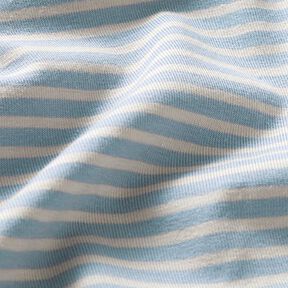Narrow Stripes Cotton Jersey – cashew/light blue, 