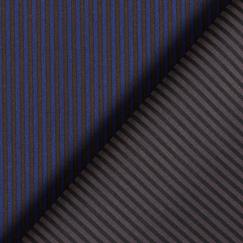 Striped Shirting Fabric – navy blue/brown,  image number 4