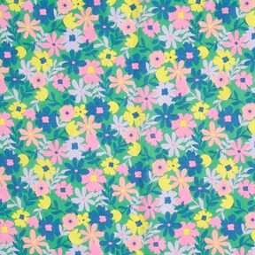 Coated Cotton Pastel Flowers | Poppy Fabrics – grass green/pink, 