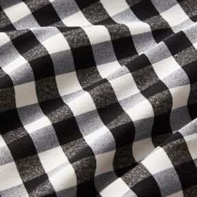 Stretch trouser fabric Vichy check – black/white, 