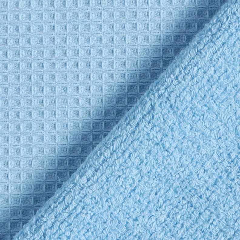 Towelling Fabric/Waffle Piqué Plain – light blue, image number 5
