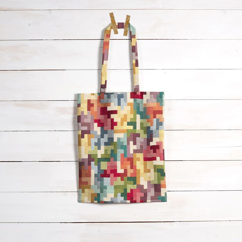 Decor Fabric Tapestry Fabric tetris – carmine/green, image number 8
