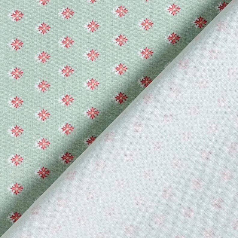 Cotton Poplin Mini spikes – pale mint/dark dusky pink,  image number 4