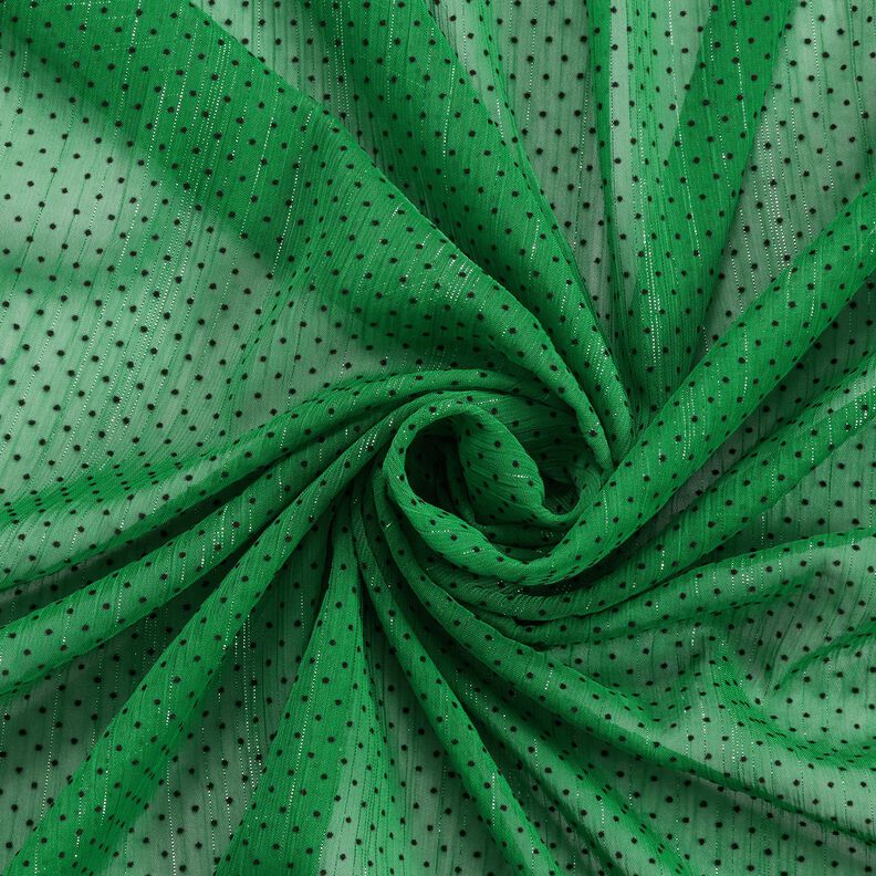 Glitter stripes and dots chiffon – green, image number 3