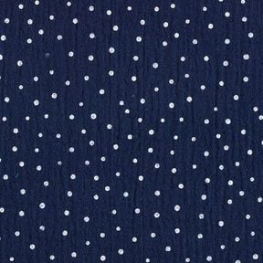 Double Gauze/Muslin Polka Dots – navy blue/white, 
