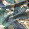 Decor Fabric Half Panama Banana Leaves – blue grey/light taupe,  thumbnail number 2