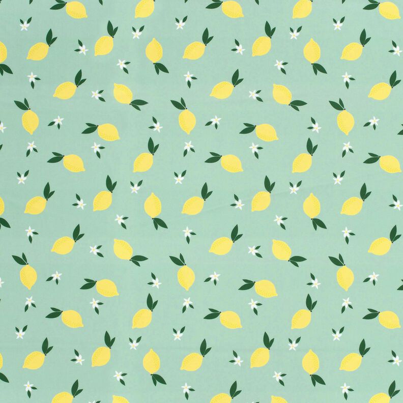 Swimsuit Fabric UPF50 lemons – pale mint/lemon yellow,  image number 1