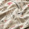 Decor Fabric Half Panama international newspaper – natural/black,  thumbnail number 2