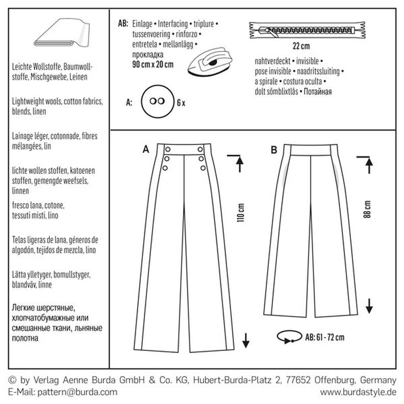 Pants, Burda 6573,  image number 6