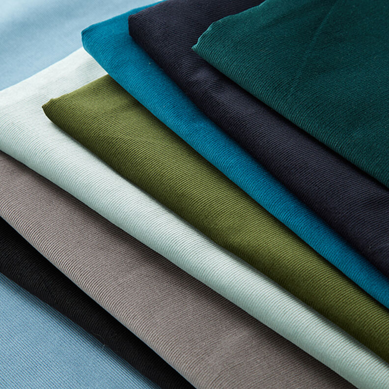 Baby Cord Plain – petrol,  image number 5