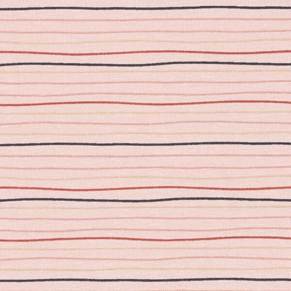 Cotton Jersey Irregular Stripes  – pink,  image number 1