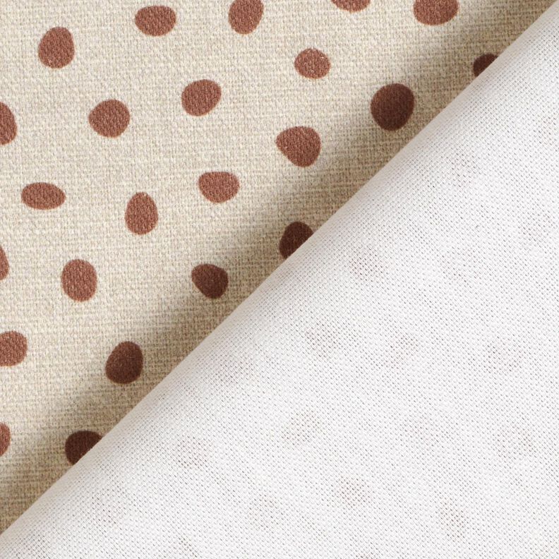 Decor Fabric Half Panama loose dots – light brown/cashew, image number 4