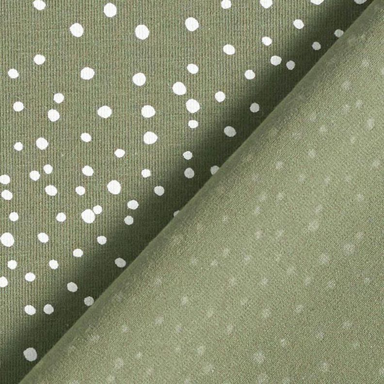 Cotton jersey irregular dots – khaki,  image number 4