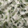Decor Fabric Half Panama poplar leaves – natural/dark olive,  thumbnail number 2